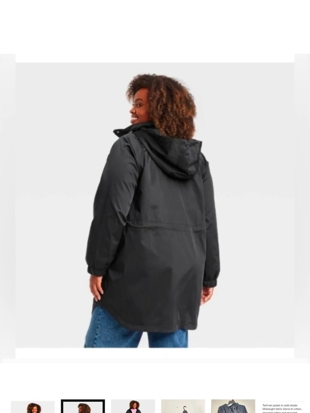 Ava & Viv Black Hooded Trench Coat